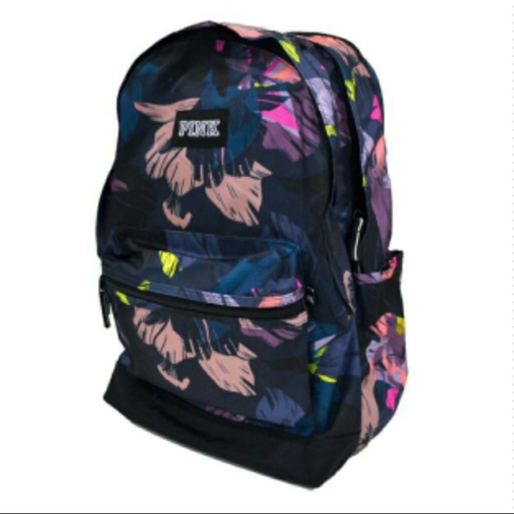 🆕RARE ▶PINK VS 🌴TROPICAL CAMPUS BACKPACK - Picture 4 of 6
